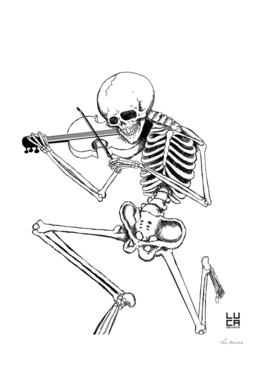 Violinist skeleton