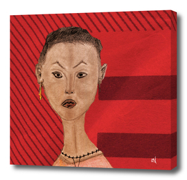 Portrait of Keiko in Red