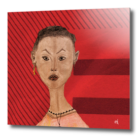 Portrait of Keiko in Red