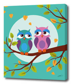 Autumn love owls