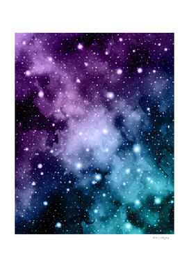 Purple Teal Galaxy Nebula Dream #2 #decor #art