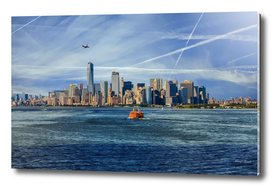 New York City with Ferries and Planes
