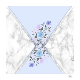 Minimal Silver Blue Marble bouquet