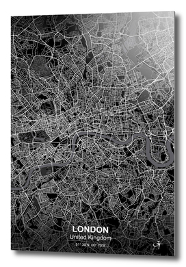 London city map black