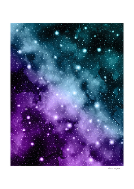 Purple Teal Galaxy Nebula Dream #3 #decor #art