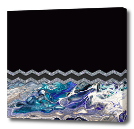 Blue Ocean Minimal Liquid painting