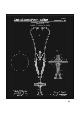 Stethoscope Patent - Black