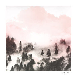 Pink mountainous landscape