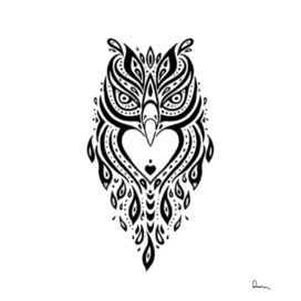 Black and white visual arts bird line art owl