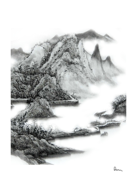 ink-wash-painting-mountain-rolling-mountains