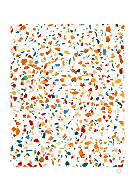 Tan Terrazzo | Eclectic Quirky Confetti Painting