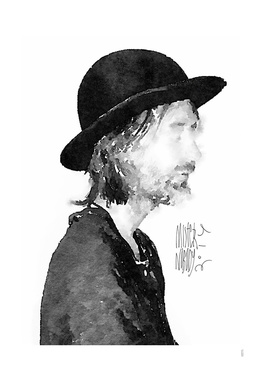 Thom Yorke watercolor portrait by MrN