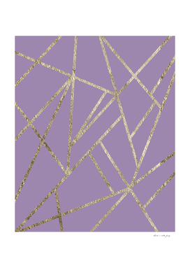 Classic Lavender Gold Geo #1 #geometric #decor #art
