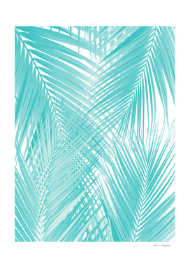 Soft Turquoise Palm Leaves Dream - Cali Summer Vibes #3