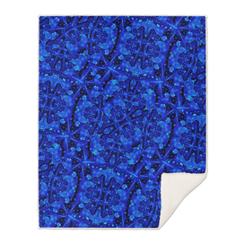 Blue Fancy Ornate Print Pattern