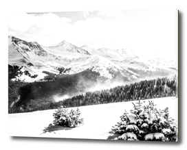 Black and White Mountain Picture