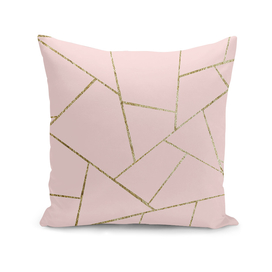 Blush Pink Gold Geometric Glam #1 #geo #decor #art