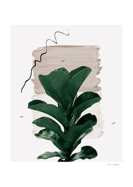 Fiddle Leaf Abstract - Naturelle #1 #minimal #wall