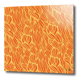 Abstract wave pattern, orange