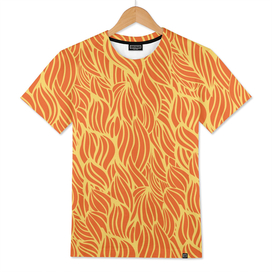Abstract wave pattern, orange