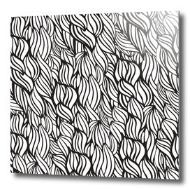 Abstract wave pattern, black