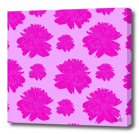 Graphic Print with Pink Peonies