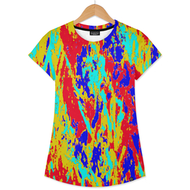 Multicolored Vibran Abstract Textre Print