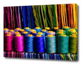 Spools of Colorful Thread