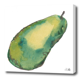 Watercolor avocado