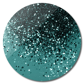 Teal Mermaid Ocean Glitter #3 #shiny #decor #art