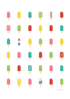 Popsicle Pattern - Retro Random Pops #861