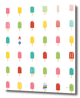 Popsicle Pattern - Retro Random Pops #861