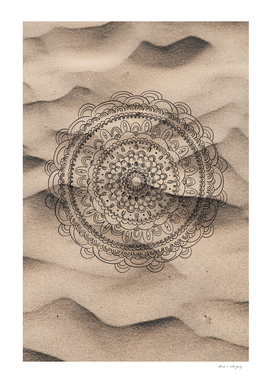 Mandala on Sand #1 #boho #wall #decor #art