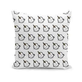 CUTE NARWHAL PATTERN - GOLD HORN