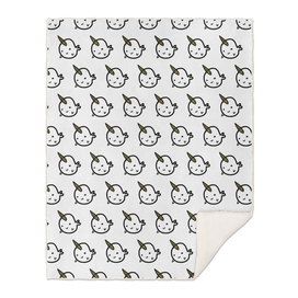 CUTE NARWHAL PATTERN - GOLD HORN