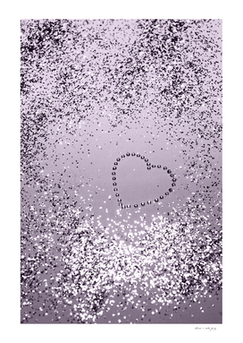 Sparkling LAVENDER Lady Glitter Heart #1 (Faux Glitter)