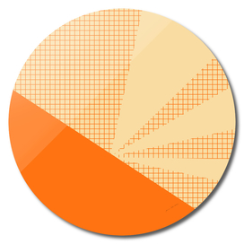 Geometric orange grid collage