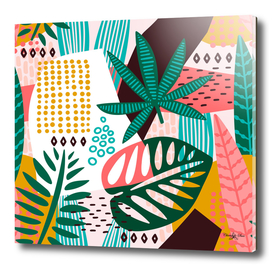 Abstract Palm Leaves