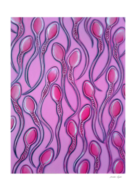 Sperms (pink)