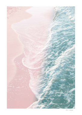 Soft Teal Blush Ocean Dream Waves #1 #water #decor #art