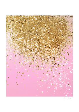 Gold Pink Glitter #1 (Faux Glitter) #shiny #decor #art