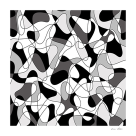 Abstract pattern - gray, black and white.