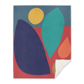 Abstract Shapes in Saturated Earthy Hues