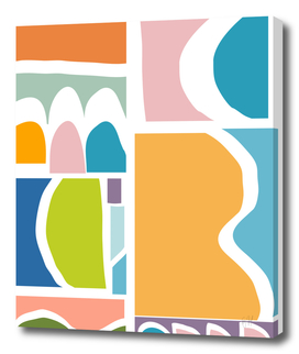 Colorful Abstract Paper Cut-Out Shapes
