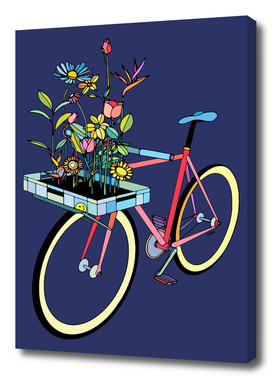 Bike and flowers