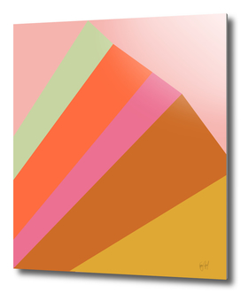 Abstract Geometric Rainbow Mountain