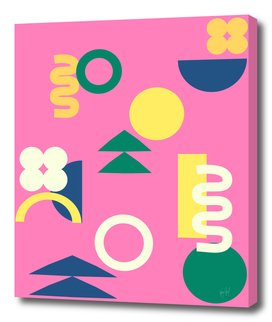 Simple Abstract Whimsy Shapes in Bright Colors