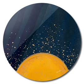 Golden Moon Abstraction