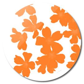 Primrose pattern in orange