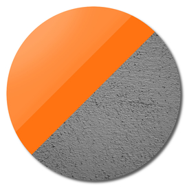 Cement vs orange diagonal color block